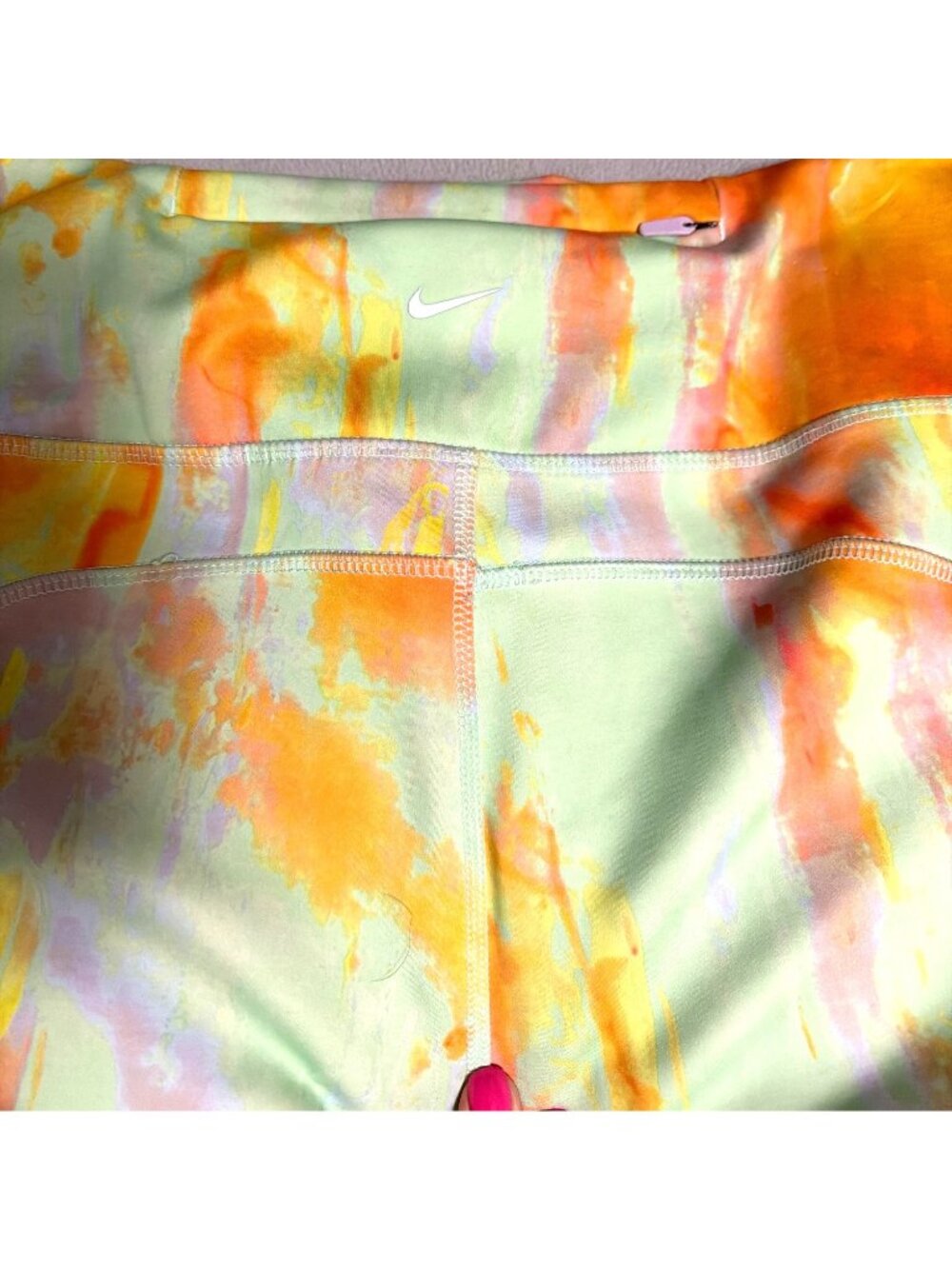Nike Womens Dri-Fit Leggings Large Multicolor Abstract Print Ventilation Details - Picture 6 of 7